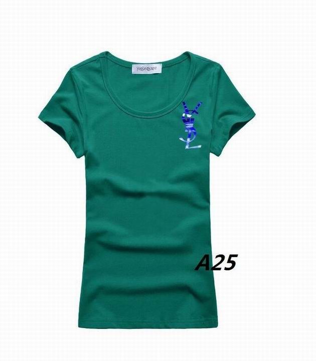 YSL short round collar T woman S-XL-100